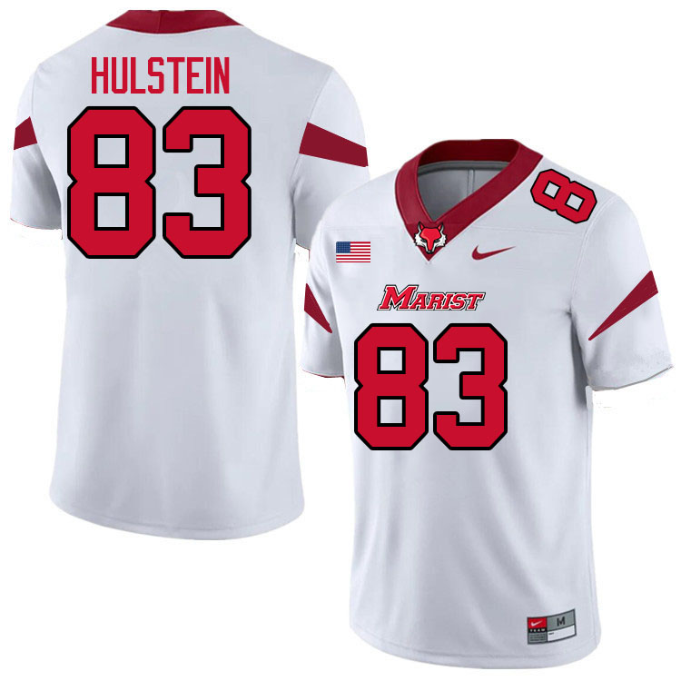 Marist Red Foxes #83 Connor Hulstein College Football Jerseys,Uniforms-White